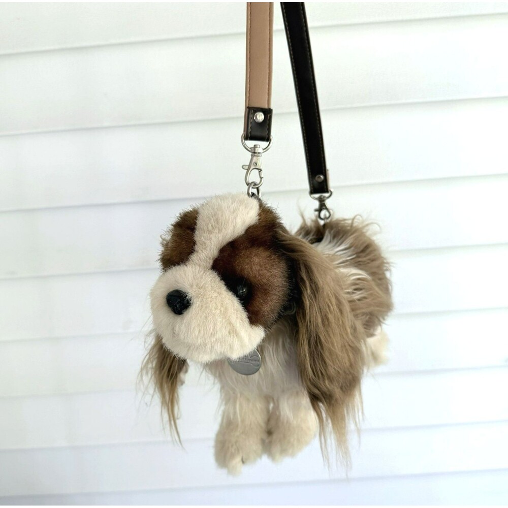 DOGGY BAG BRAND Cavalier King Charles Spaniel Plush Zippered Lined Handbag Tote